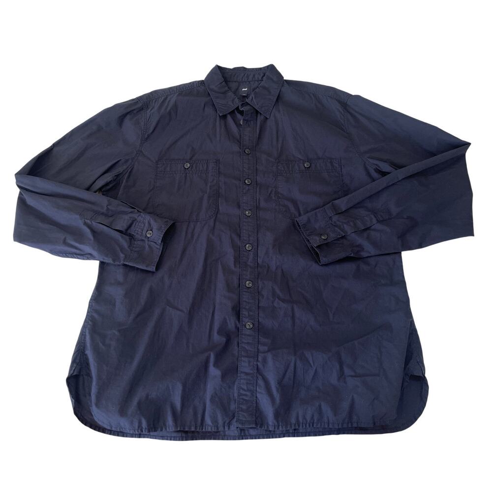 NWT Gap Navy Blue Button‎ Down Casual Trendy NEW Size Mens XL